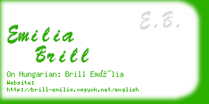 emilia brill business card